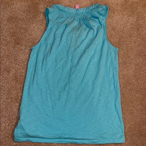 Lilly Pulitzer Blue Buttoned Polo Tank Top - Picture 4 of 4